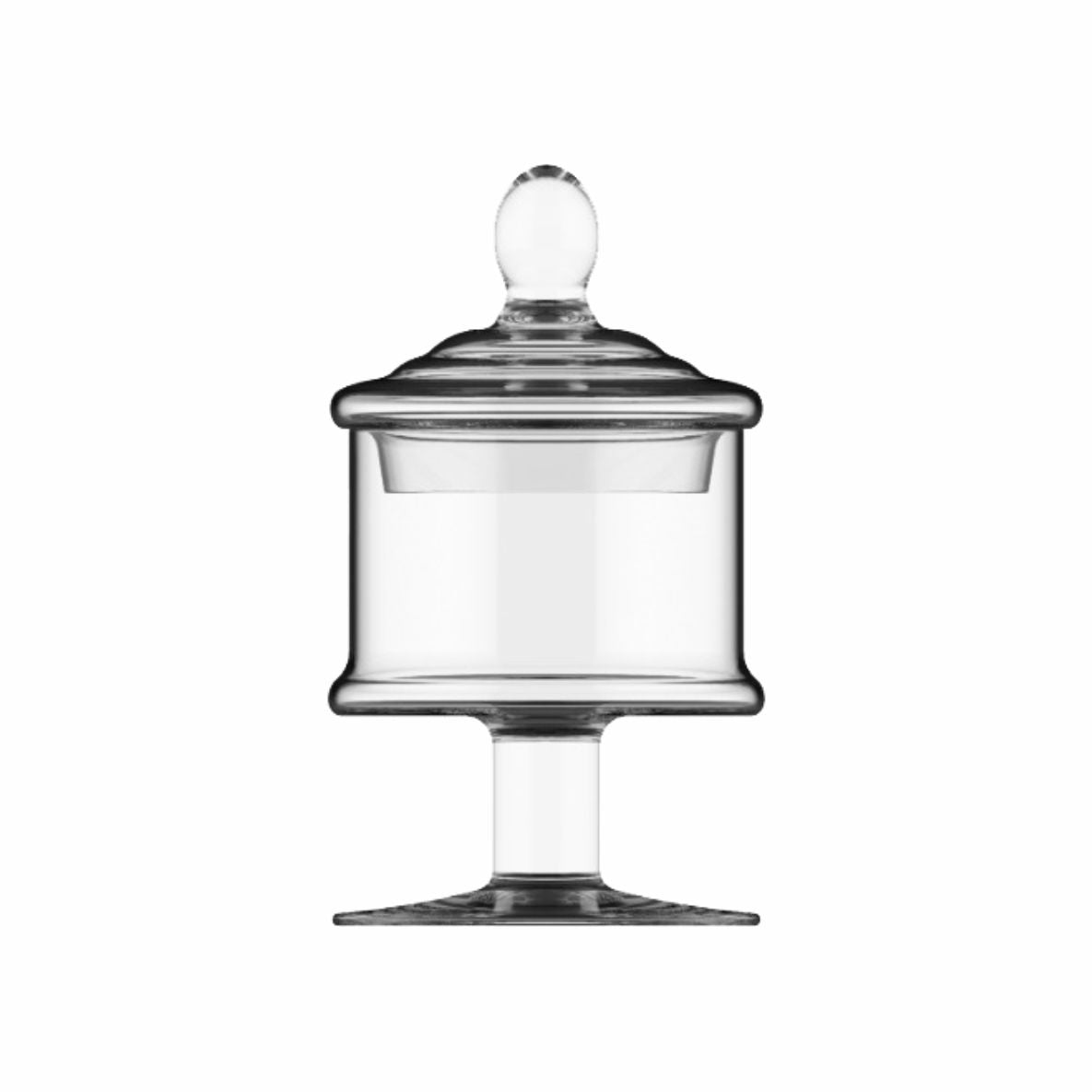 Classic Glass Apothecary Storage Jar with Ball Finial