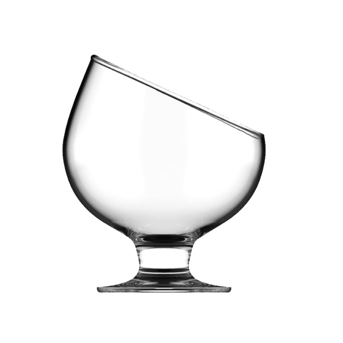 Chic Slanted Glass Pedestal Terrarium & Serving Bowl