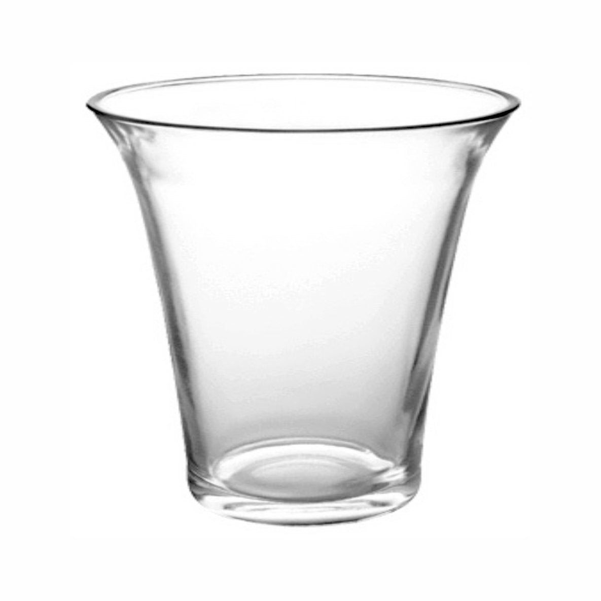 Premium Scalloped Tapered Glass Planter - 12 cm Floral Centerpiece