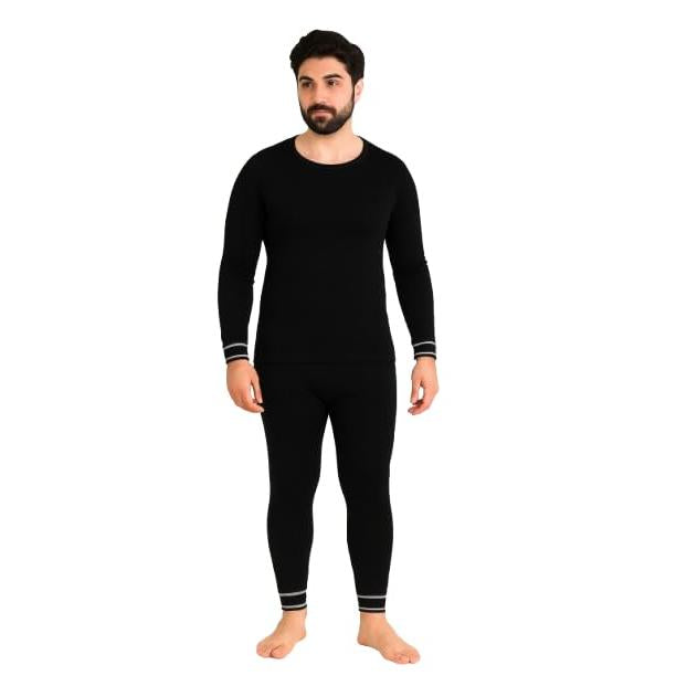 Unisex Thermal Underwear Set, Long Sleeve Top and Bottom, Winter Base Layer Sleepwear