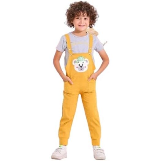 Boy's Jumpsuit And T-shirt Set, Soft Poplin Lycra