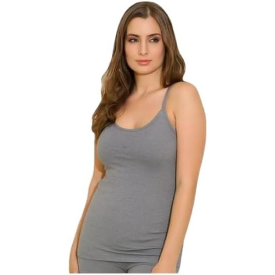 Undershirt cotton thin strap - Black