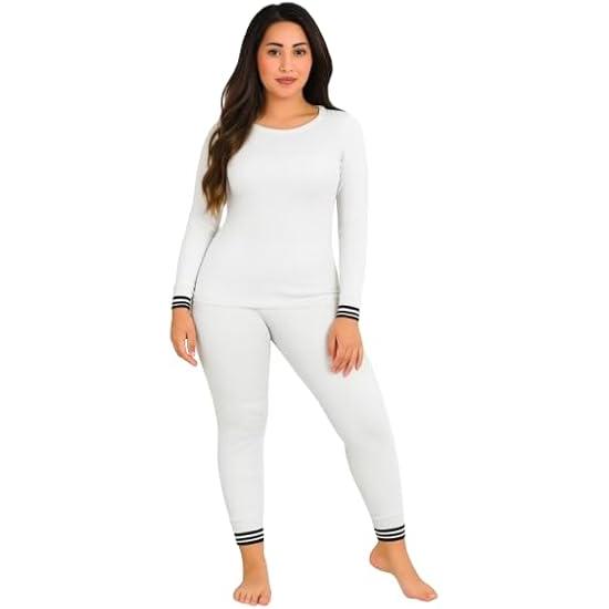 Unisex Thermal Underwear Set, Long Sleeve Top and Bottom, Winter Base Layer Sleepwear