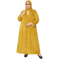 Traditional Isdal Women's Velvet Prayer Dress Lycra, Full Length(70 cm & 170 cm), with Embroidered Neckline