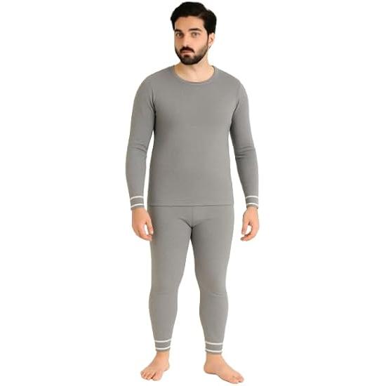 Unisex Thermal Underwear Set, Long Sleeve Top and Bottom, Winter Base Layer Sleepwear