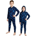 Kids Camouflage Print Hooded Pajama Set, Two-Piece Sleepwear, Long Sleeve Loungewear, on size up to 40 KG