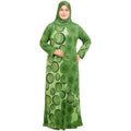 Women's Prayer Dress, Long Sleeve Abaya with Circular Pattern Design
