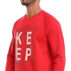 Men's Crew Neck Sweatshirt With Graphic Milton Print