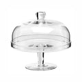 Elegant Glass Pedestal Cake Stand with Dome Lid