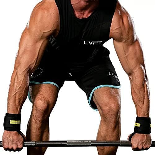 Wrist Support Straps for Weight Lifting, Black Neoprene Dumbbell Grip Wraps, Universal Size, 2 Pieces
