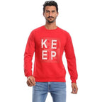 Men's Crew Neck Sweatshirt With Graphic Milton Print