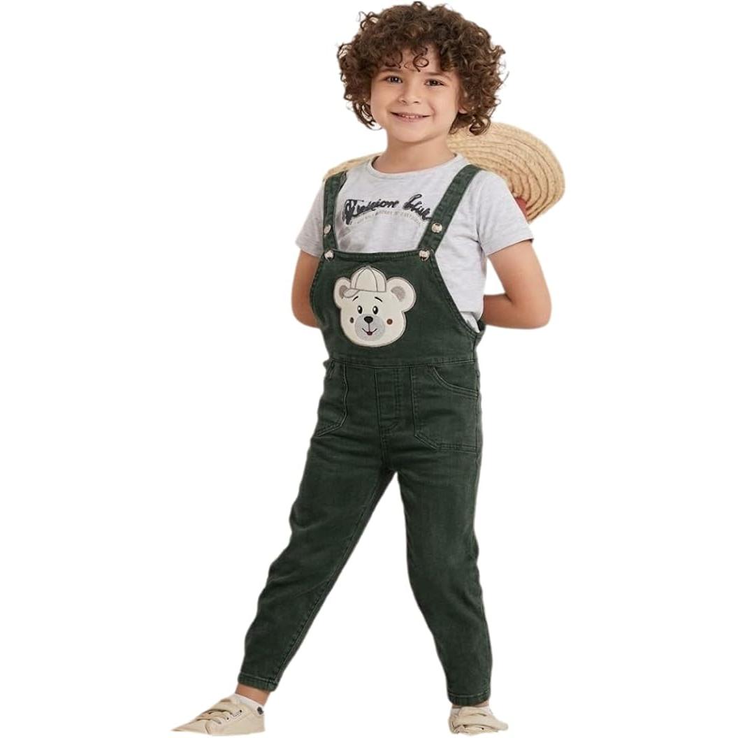 Boy's Jumpsuit And T-shirt Set, Soft Poplin Lycra