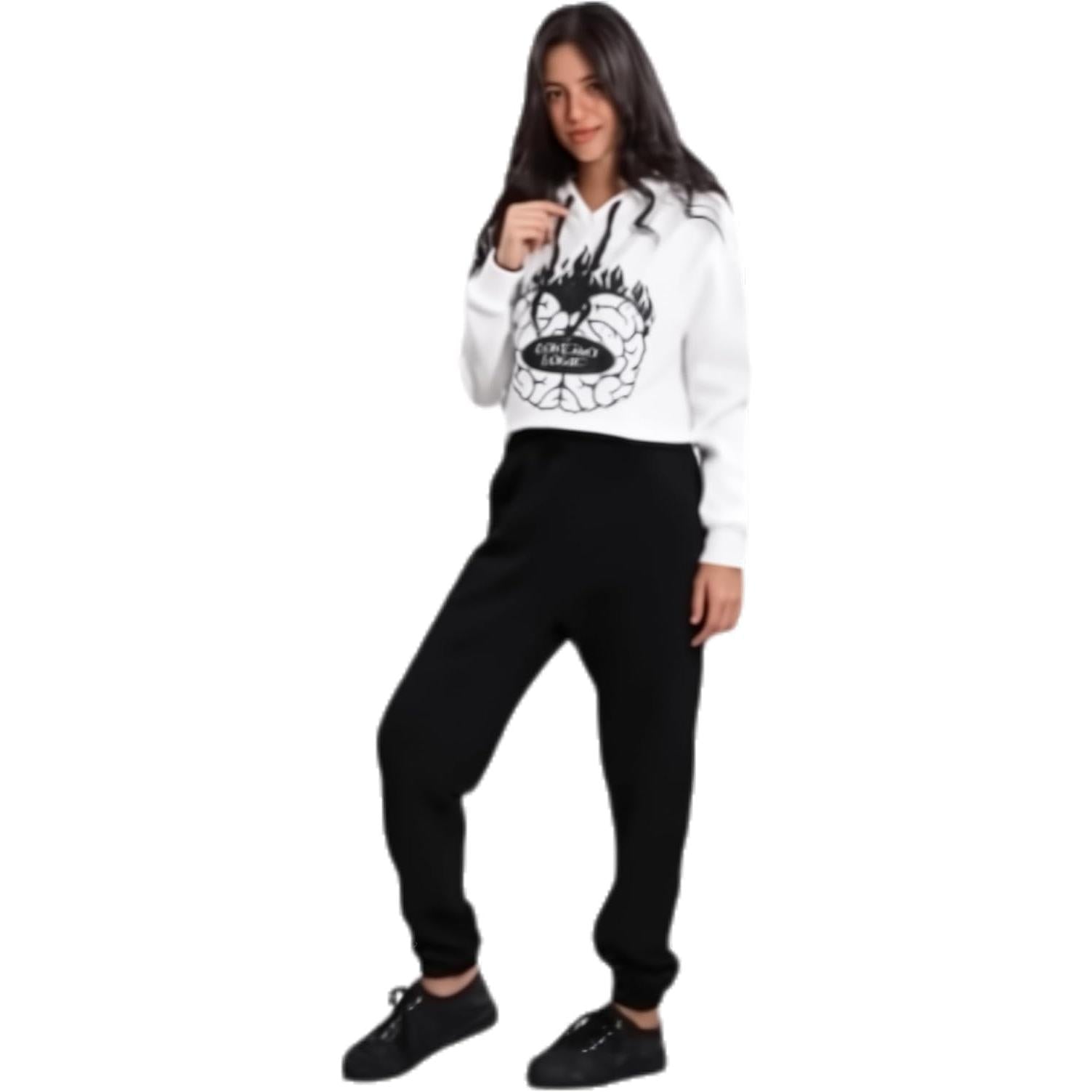 Elgant Printed Round Sweatshirt