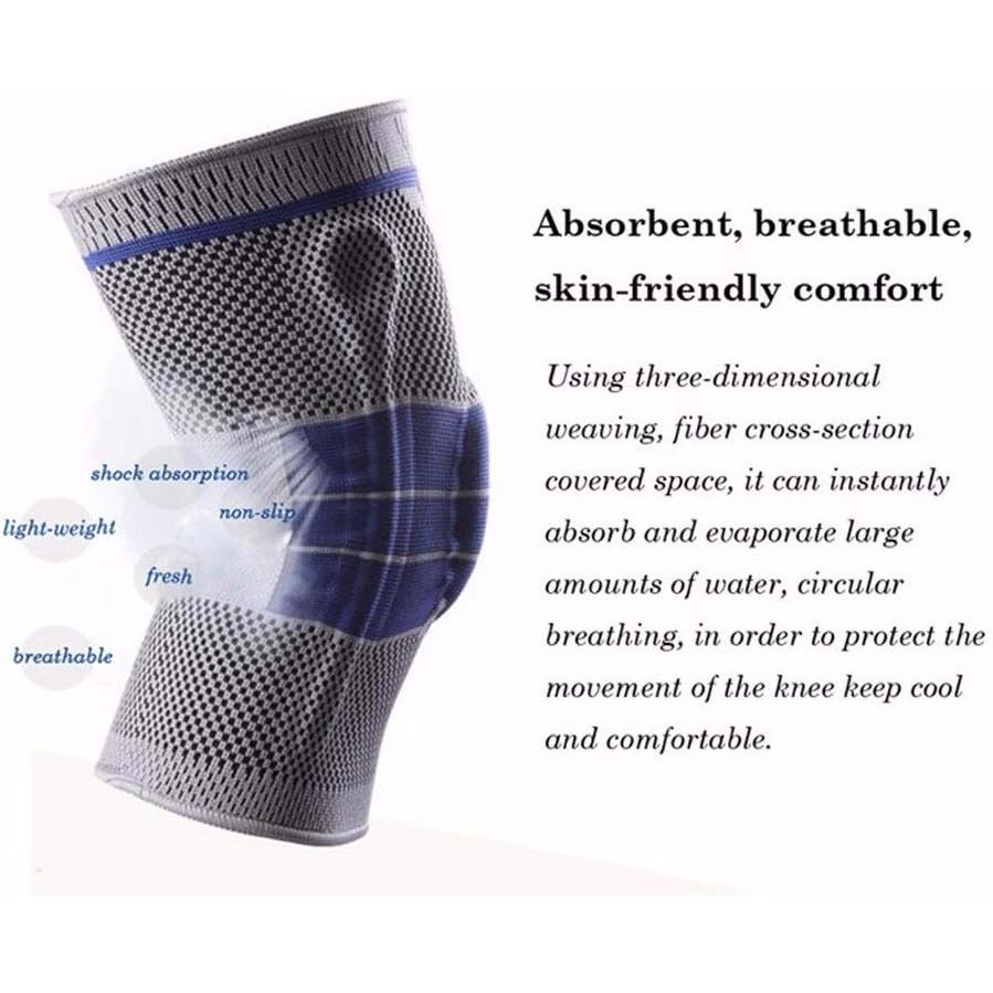 Generic Knee Brace Compression Sleeve with Side Stabilizers for Meniscus Tear, Arthritis, Running for Men and Women
