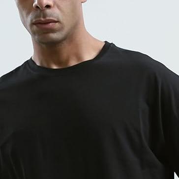 Basic cotton T-shirt oversize - Black