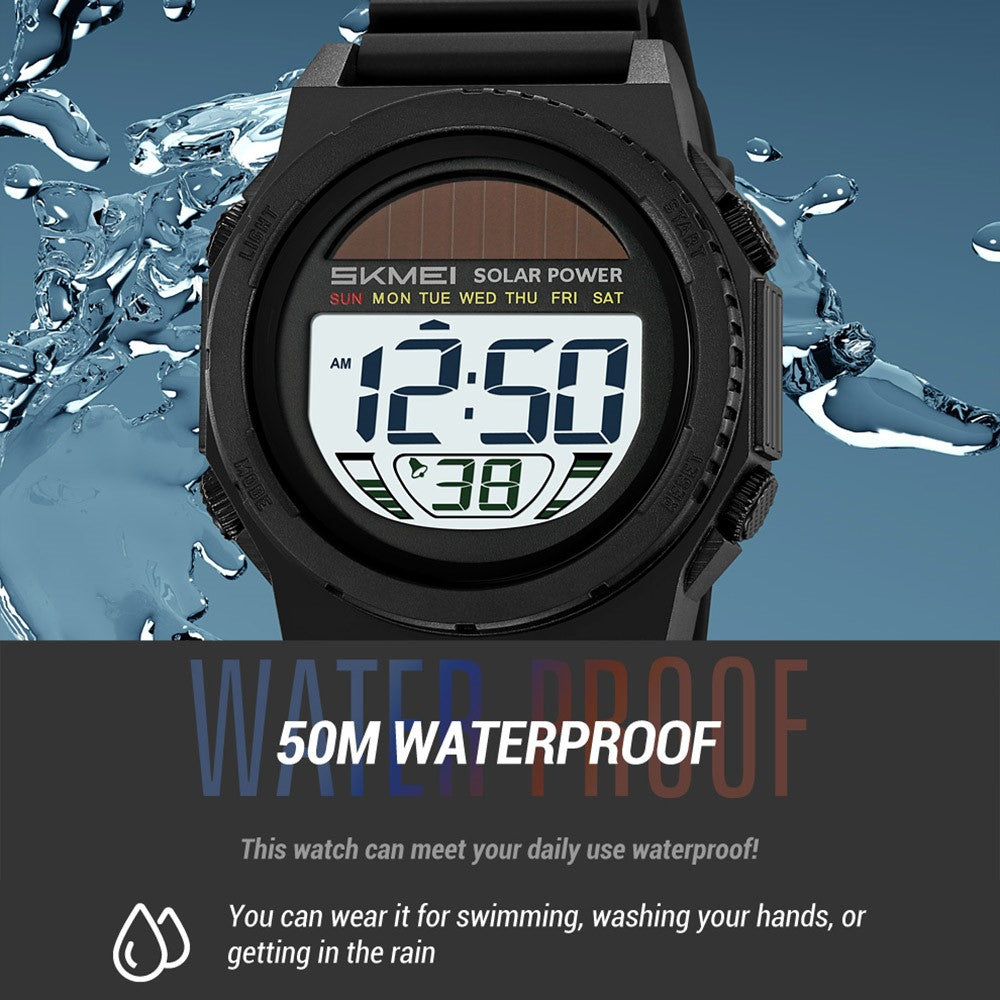 SKMEI Men's Digital Sports Watch - 50M Waterproof with EL Backlight