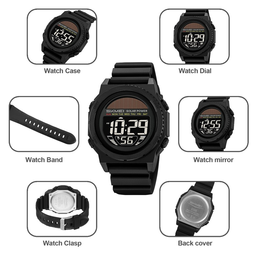 SKMEI Men's Digital Sports Watch - 50M Waterproof with EL Backlight