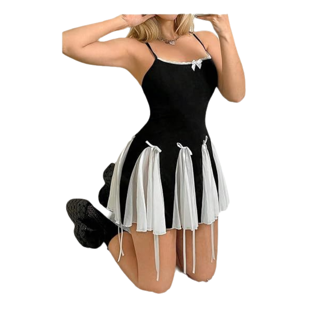 Elegant Chiffon Dress with Butter Soft Material, Plus Size Up to 85 KG