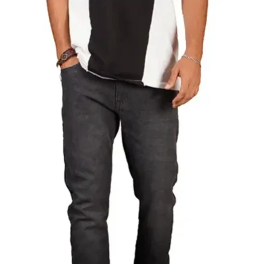 Men's dark gray slim fit jeans, casual style, perfect for everyday wear in Egypt