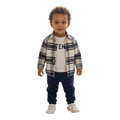 Toddler Boys' Casual Outfit: Plaid Flannel Shirt ( t-shirt + shirt )