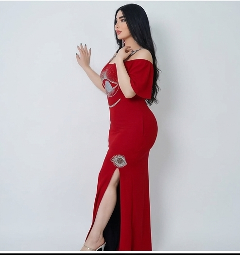 فستان أنيق للفتيات - أحمر داكن