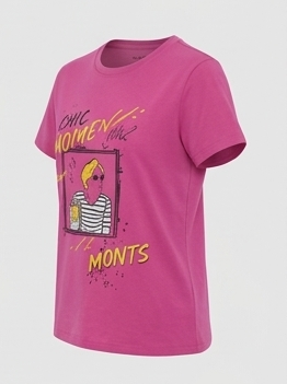 Girls' Premium Cotton Graphic T-Shirt – Vibrant Fuchsia Pink