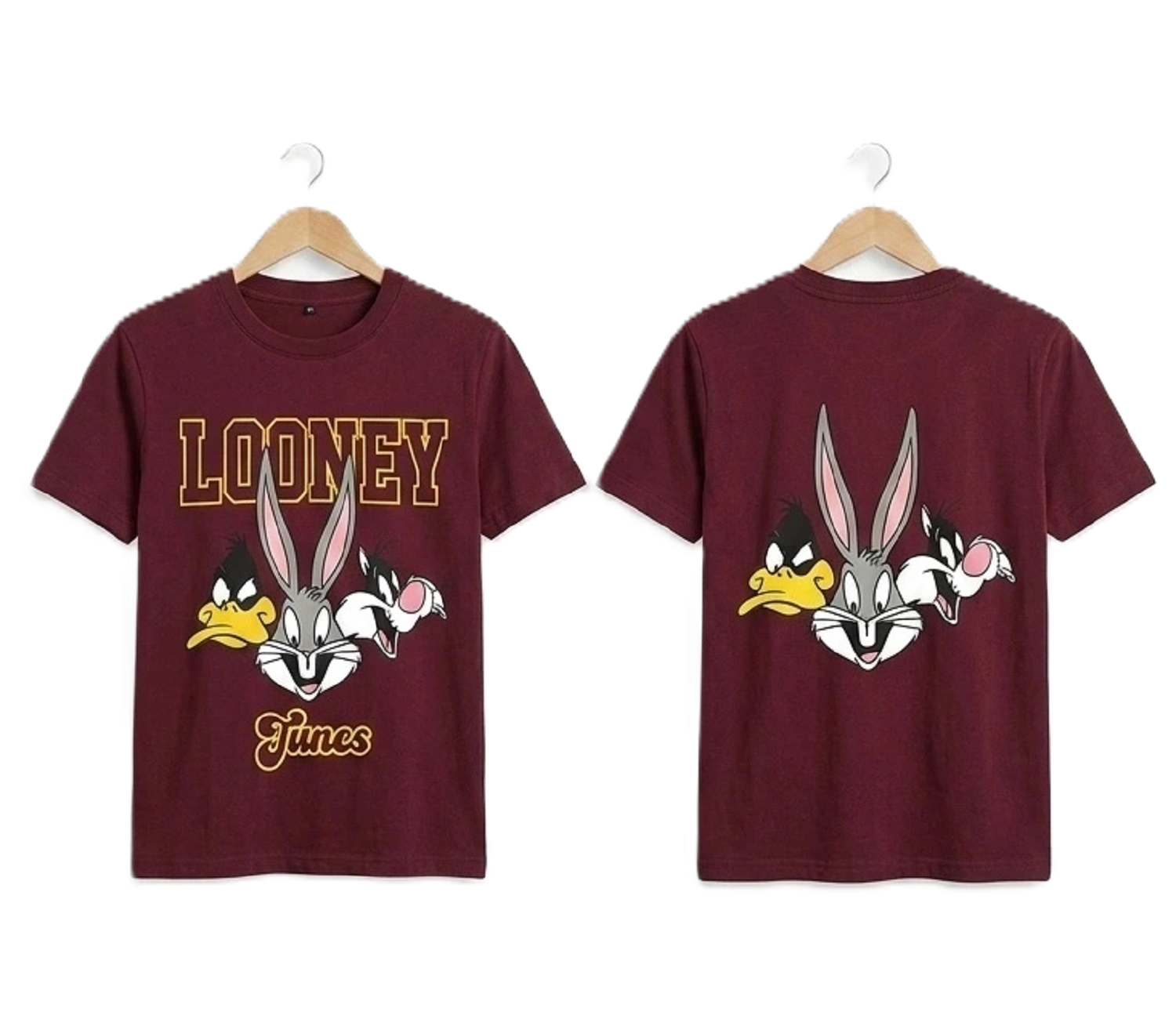 Kids Boys Looney Tunes Cotton T-Shirt - Bugs Bunny, Daffy Duck & Sylvester Graphic Tee