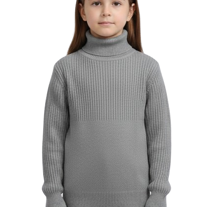 Elegant t-shirt High neck for unisex- Grey
