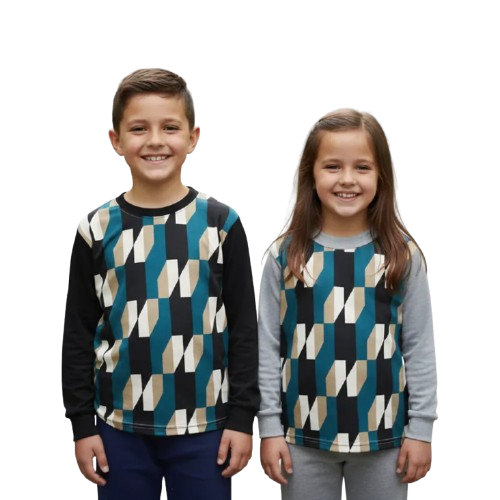 Kids Pijama, Long Sleeve, multicolor Print, Unisex