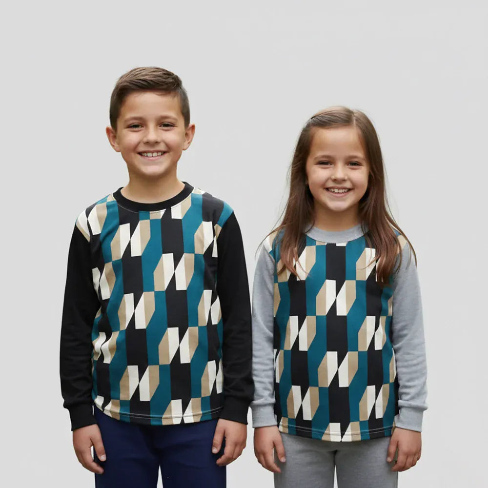 Kids Pijama, Long Sleeve, multicolor Print, Unisex