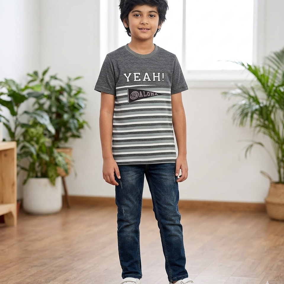Andorra boys Round Neck Boys Cotton T-Shirt For Boy