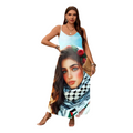 فستان كاجوال بطبعة جرافيكية وتصميم ملون