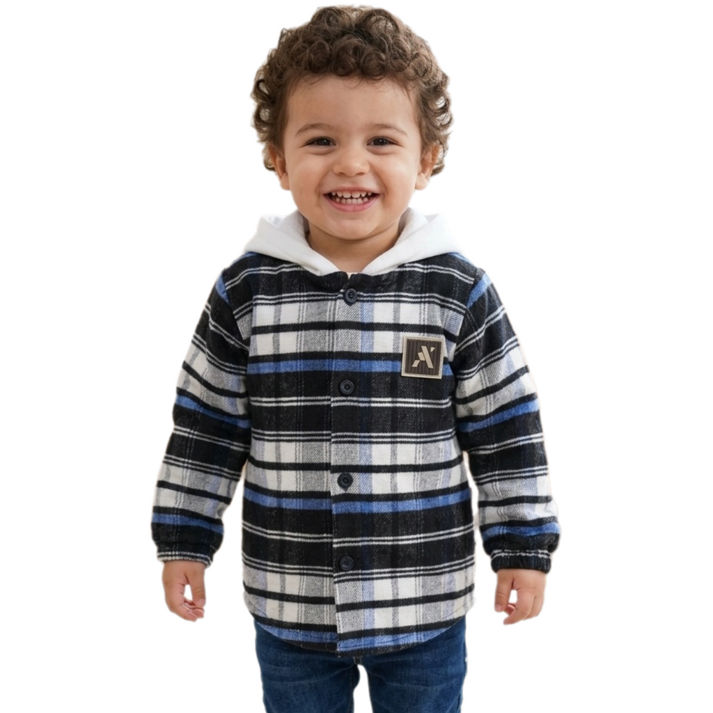 Boys' 2-Piece Casual Set - Corduroy Zip-Up Sweatshirt & Printed Waffle Knit T-Shirt