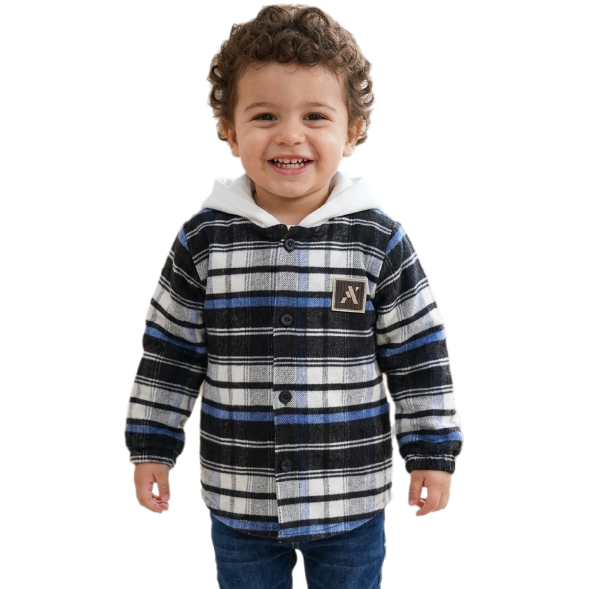 Boys' 2-Piece Casual Set - Corduroy Zip-Up Sweatshirt & Printed Waffle Knit T-Shirt