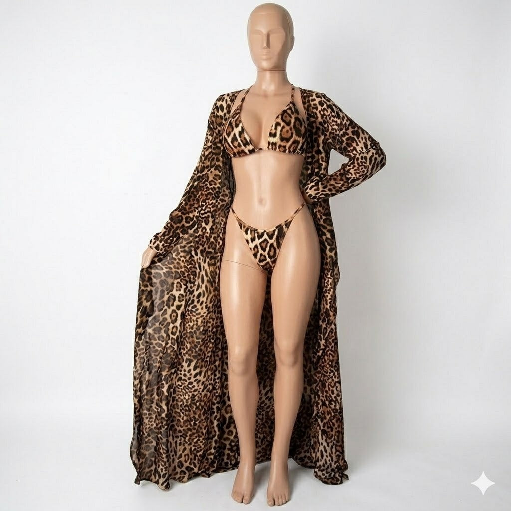 3 Pieces hot lingerie Tiger