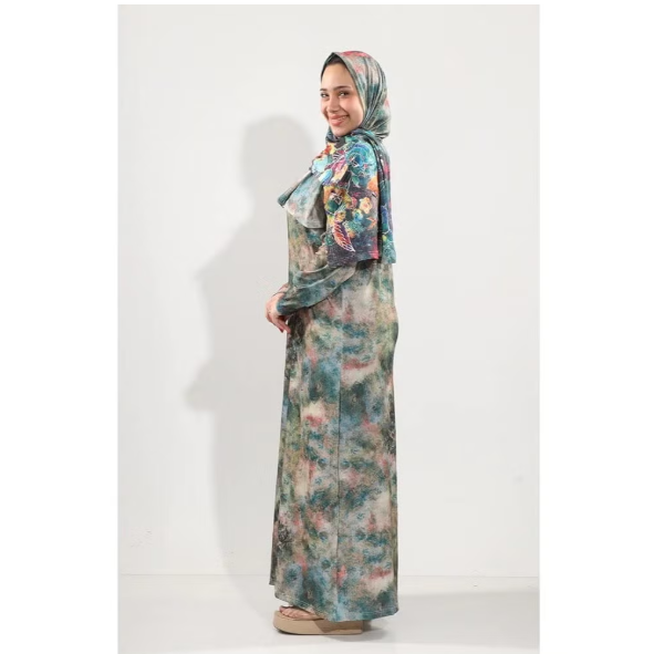 Isdal Dress For Women and Girls - Lycra - Green