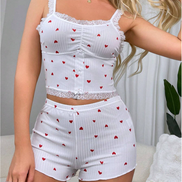 2 pieces Hot short and strapless top
