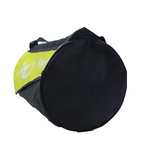 Waterproof cylindrical fabric bag, yellow
