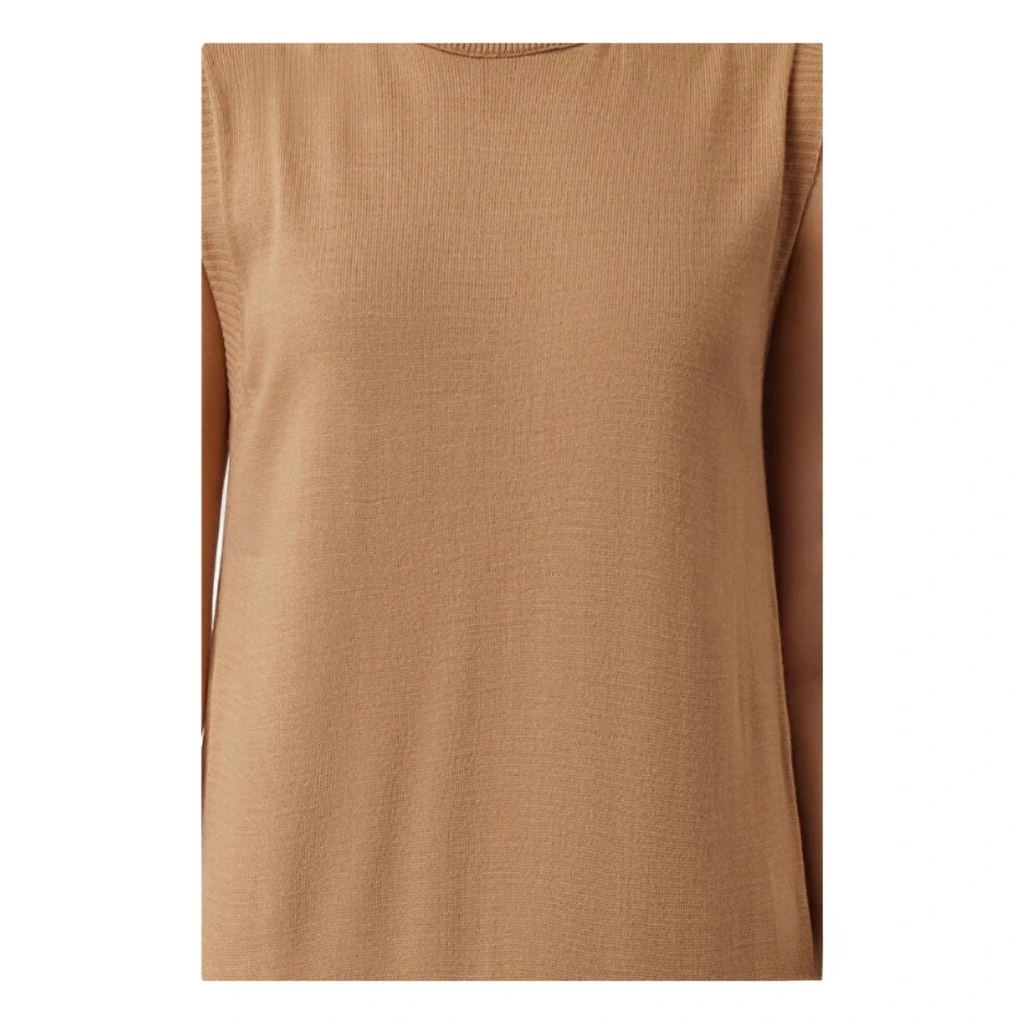 Women's 2-Piece Knit Maxi Dress & Bolero Sweater Set - Camel Brown