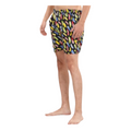 Men's Quick Dry Lightweight Feather Print Swim Trunks Multi-color Waterproof with Elastic Waistband and Adjustable Drawstring for Beach Pool Trips Up to 70kg