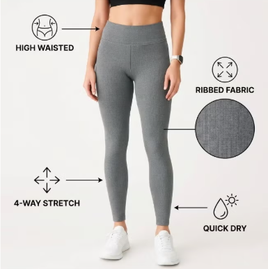 Soft High-Waist Leggings – Lightweight Comfort Fit