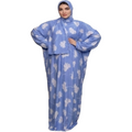 Women's Muslim Prayer Dress Set, Floral Print, with Hijab, Abaya Style - Butter Material (Up to 100 KG)