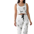 Two-Piece Ribbon Print Loungewear Set
