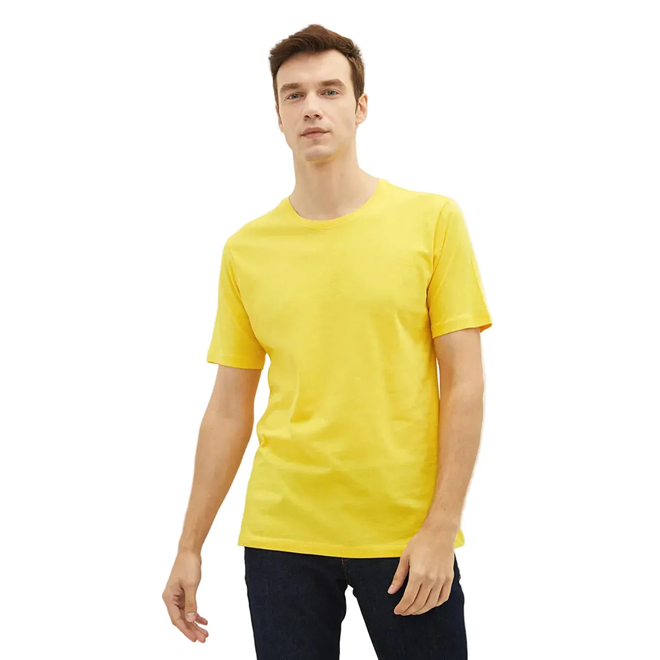Basic cotton T-shirt oversize - Yellow