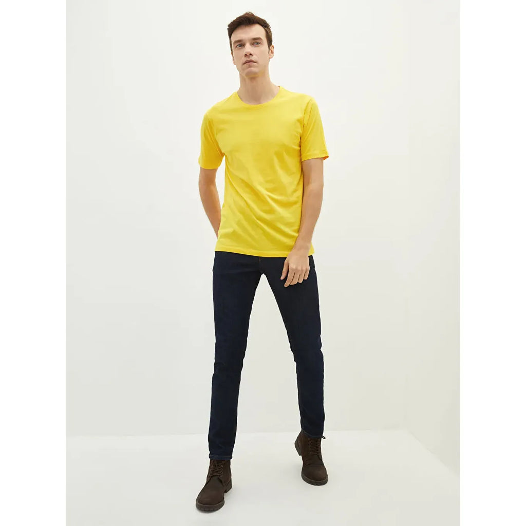 Basic cotton T-shirt oversize - Yellow