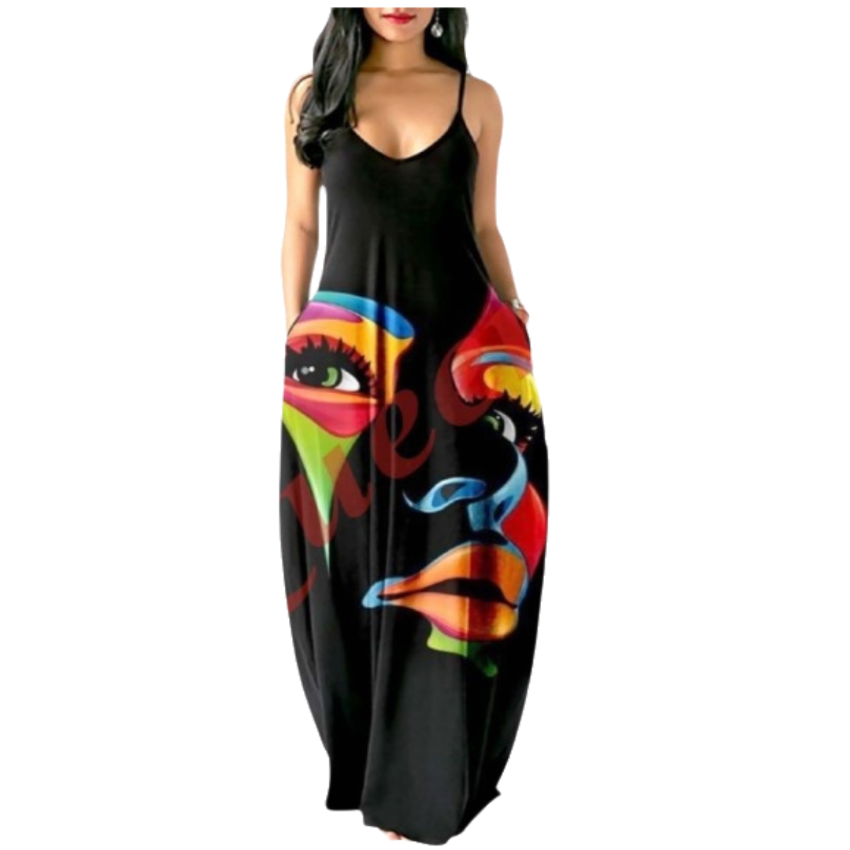 Womens Printed Cash - Black